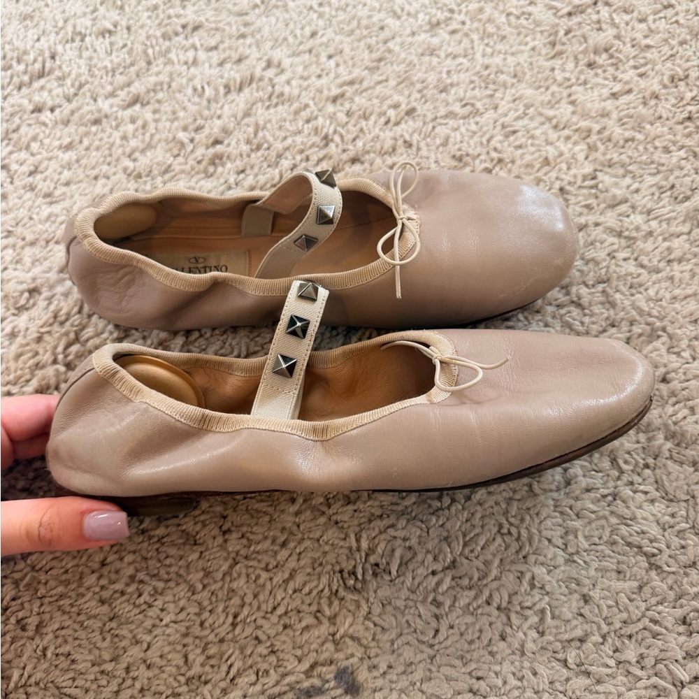 Valentino Rockstud Ballet Flats